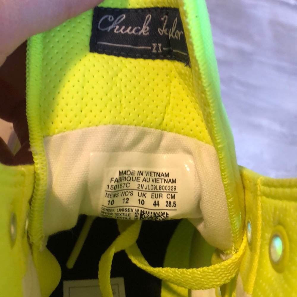 New! Converse  II HI Volt Neon Green men’s 10 - Picture 6 of 8